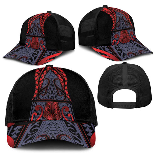 New Zealand Baseball Net Cap Maori Kiwiana Pattern Tukutuku Motif