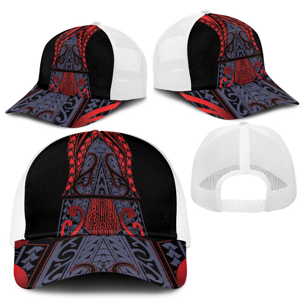 New Zealand Baseball Net Cap Maori Kiwiana Pattern Tukutuku Motif
