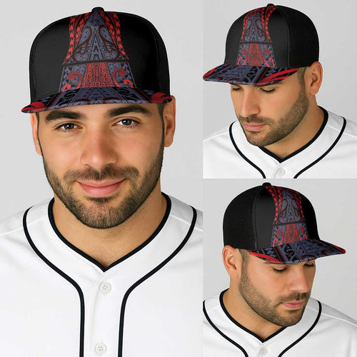 New Zealand Baseball Net Cap Maori Kiwiana Pattern Tukutuku Motif
