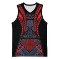 Custom New Zealand Basketball Jersey Maori Kiwiana Pattern Tukutuku Motif