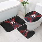 Custom New Zealand Bathroom Set Maori Kiwiana Pattern Tukutuku Motif