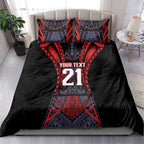 Custom New Zealand Bedding Set Maori Kiwiana Pattern Tukutuku Motif