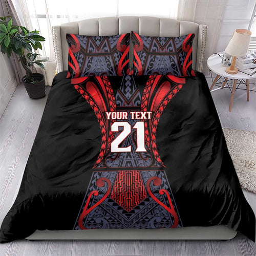 Custom New Zealand Bedding Set Maori Kiwiana Pattern Tukutuku Motif