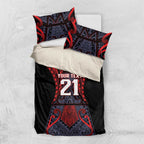 Custom New Zealand Bedding Set Maori Kiwiana Pattern Tukutuku Motif