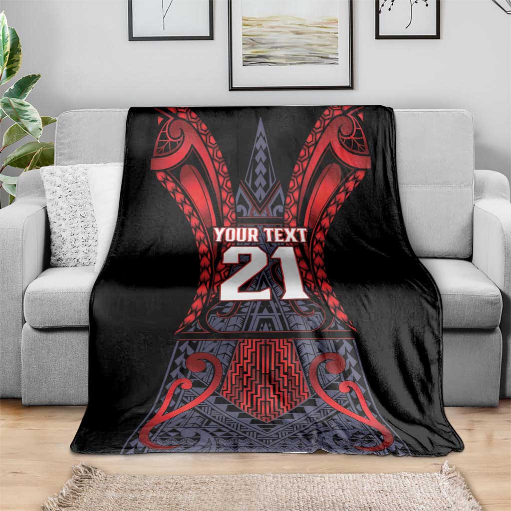 Custom New Zealand Blanket Maori Kiwiana Pattern Tukutuku Motif