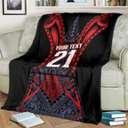 Custom New Zealand Blanket Maori Kiwiana Pattern Tukutuku Motif