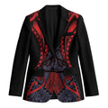 Custom New Zealand Blazer Maori Kiwiana Pattern Tukutuku Motif