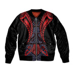 Custom New Zealand Bomber Jacket Maori Kiwiana Pattern Tukutuku Motif