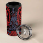Custom New Zealand 4 in 1 Can Cooler Tumbler Maori Kiwiana Pattern Tukutuku Motif