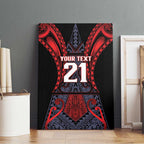 Custom New Zealand Canvas Wall Art Maori Kiwiana Pattern Tukutuku Motif