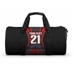 Custom New Zealand Duffle Bag Maori Kiwiana Pattern Tukutuku Motif