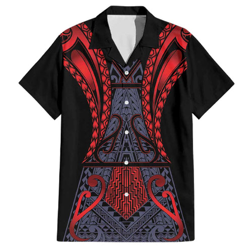 Custom New Zealand Family Matching Off Shoulder Short Dress and Hawaiian Shirt Maori Kiwiana Pattern Tukutuku Motif