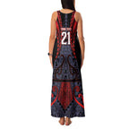 Custom New Zealand Family Matching Tank Maxi Dress and Hawaiian Shirt Maori Kiwiana Pattern Tukutuku Motif