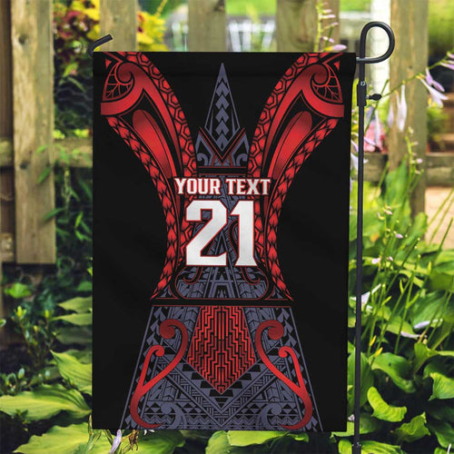 Custom New Zealand Garden Flag Maori Kiwiana Pattern Tukutuku Motif