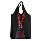 Custom New Zealand Grocery Bag Maori Kiwiana Pattern Tukutuku Motif