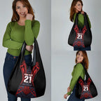 Custom New Zealand Grocery Bag Maori Kiwiana Pattern Tukutuku Motif