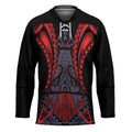 Custom New Zealand Hockey Jersey Maori Kiwiana Pattern Tukutuku Motif