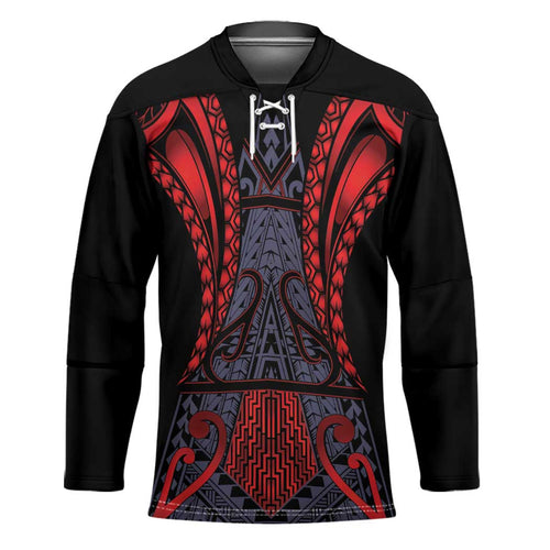 Custom New Zealand Hockey Jersey Maori Kiwiana Pattern Tukutuku Motif