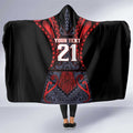 Custom New Zealand Hooded Blanket Maori Kiwiana Pattern Tukutuku Motif