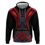 Custom New Zealand Hoodie Maori Kiwiana Pattern Tukutuku Motif