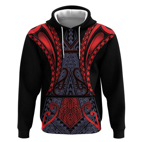 Custom New Zealand Hoodie Maori Kiwiana Pattern Tukutuku Motif