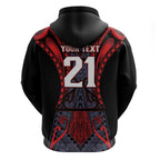 Custom New Zealand Hoodie Maori Kiwiana Pattern Tukutuku Motif