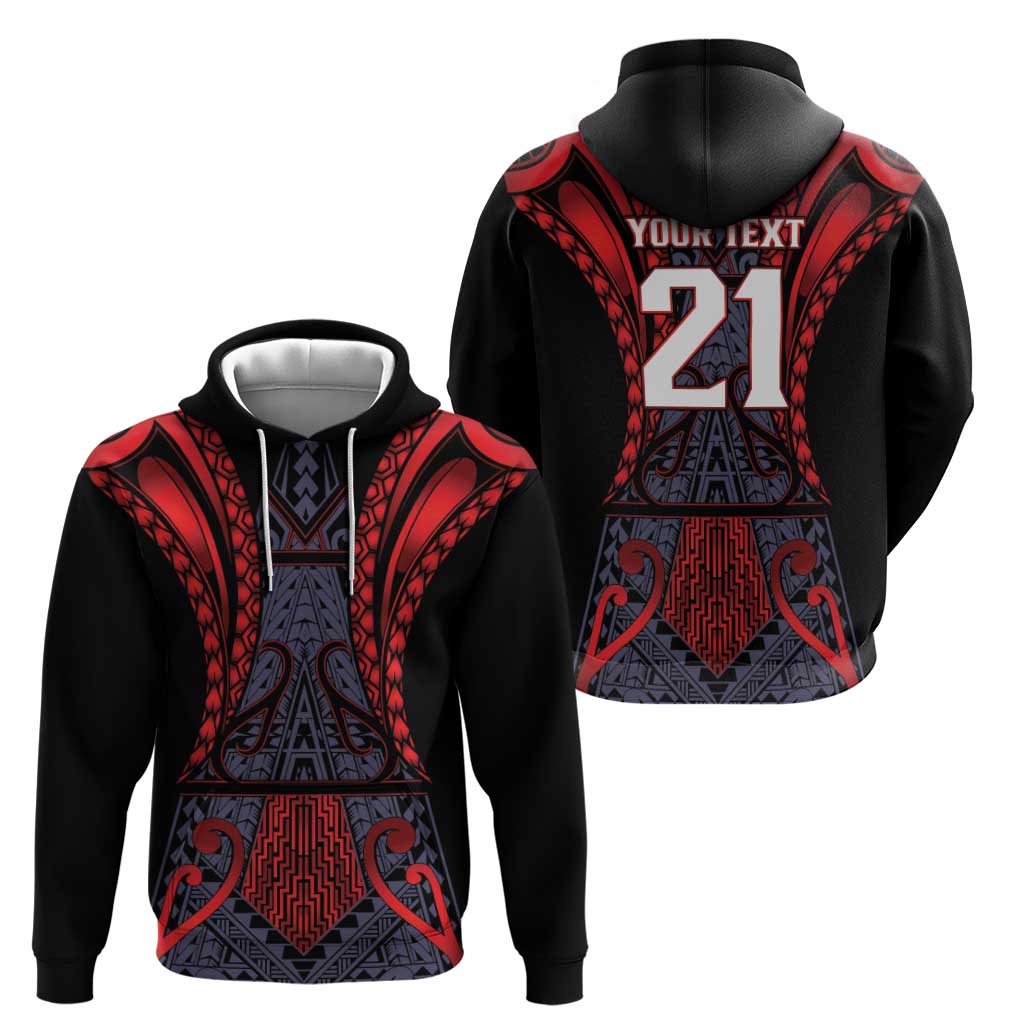 Custom New Zealand Hoodie Maori Kiwiana Pattern Tukutuku Motif