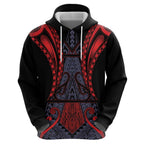 Custom New Zealand Hoodie Maori Kiwiana Pattern Tukutuku Motif