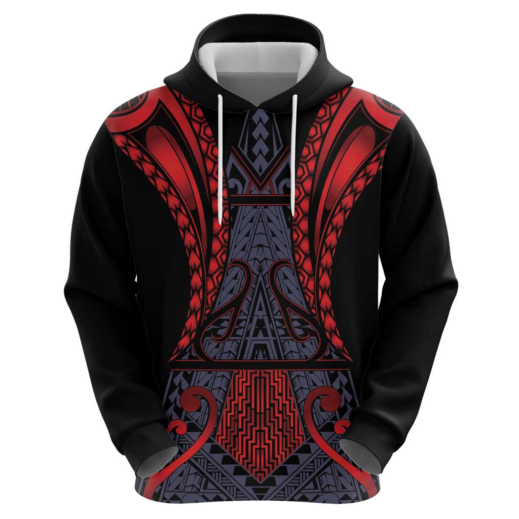 Custom New Zealand Hoodie Maori Kiwiana Pattern Tukutuku Motif