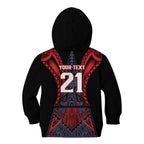 Custom New Zealand Kid Hoodie Maori Kiwiana Pattern Tukutuku Motif