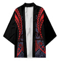 Custom New Zealand Kimono Maori Kiwiana Pattern Tukutuku Motif