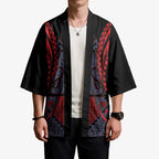 Custom New Zealand Kimono Maori Kiwiana Pattern Tukutuku Motif