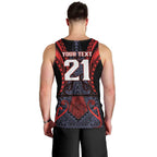 Custom New Zealand Men Tank Top Maori Kiwiana Pattern Tukutuku Motif