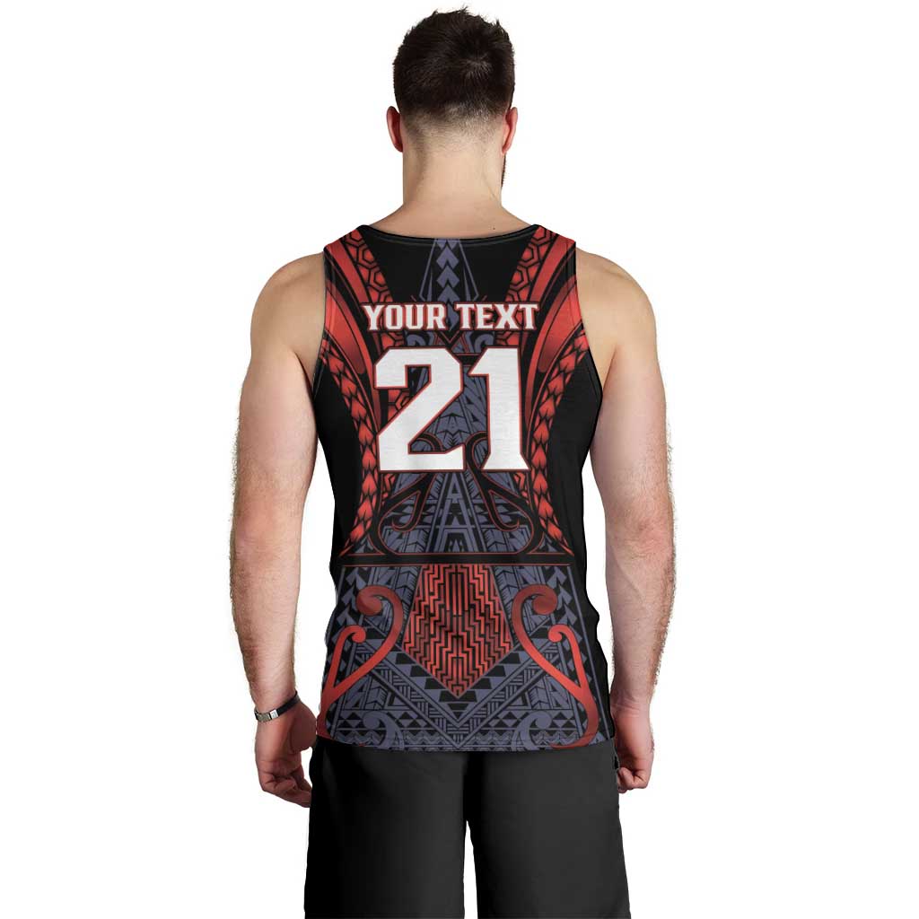Custom New Zealand Men Tank Top Maori Kiwiana Pattern Tukutuku Motif