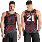 Custom New Zealand Men Tank Top Maori Kiwiana Pattern Tukutuku Motif