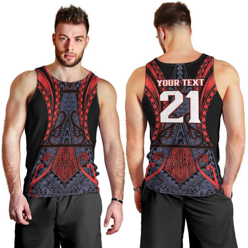 Custom New Zealand Men Tank Top Maori Kiwiana Pattern Tukutuku Motif
