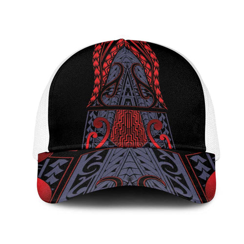 New Zealand Mesh Trucker Cap Maori Kiwiana Pattern Tukutuku Motif