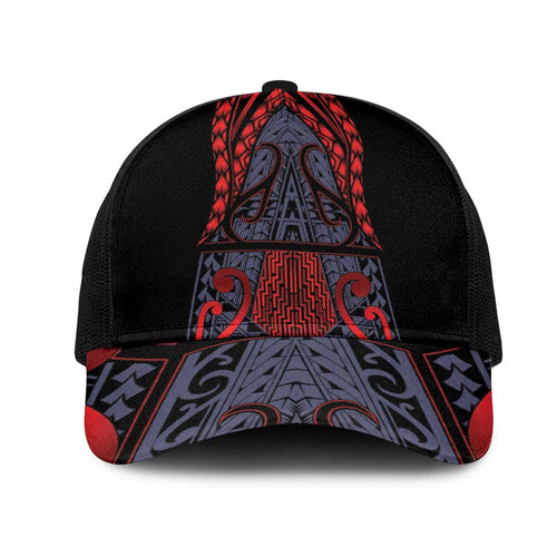 New Zealand Mesh Trucker Cap Maori Kiwiana Pattern Tukutuku Motif
