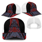 New Zealand Mesh Trucker Cap Maori Kiwiana Pattern Tukutuku Motif