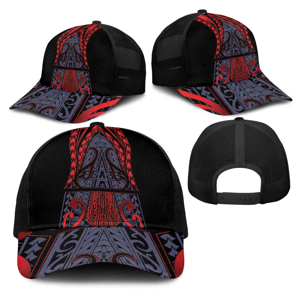 New Zealand Mesh Trucker Cap Maori Kiwiana Pattern Tukutuku Motif