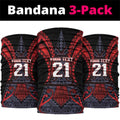 Custom New Zealand Neck Gaiter Maori Kiwiana Pattern Tukutuku Motif