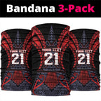 Custom New Zealand Neck Gaiter Maori Kiwiana Pattern Tukutuku Motif