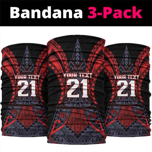 Custom New Zealand Neck Gaiter Maori Kiwiana Pattern Tukutuku Motif