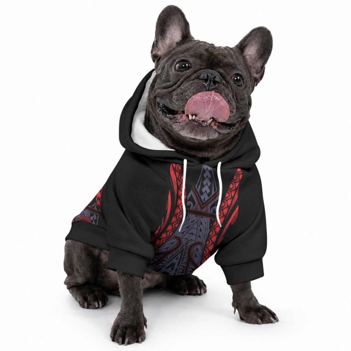 Custom New Zealand Pet Hoodie Maori Kiwiana Pattern Tukutuku Motif