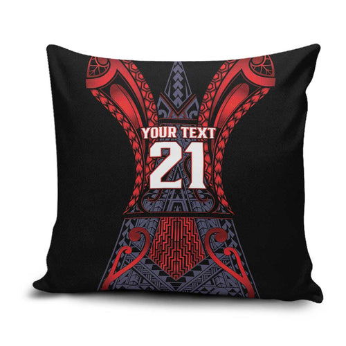 Custom New Zealand Pillow Cover Maori Kiwiana Pattern Tukutuku Motif