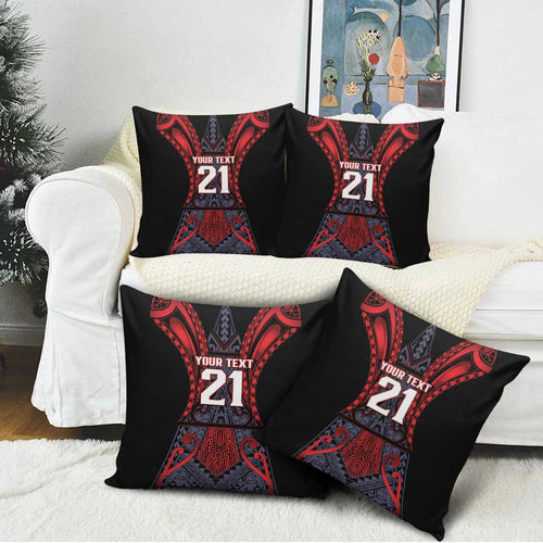 Custom New Zealand Pillow Cover Maori Kiwiana Pattern Tukutuku Motif