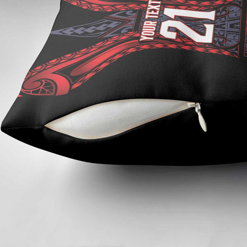 Custom New Zealand Pillow Cover Maori Kiwiana Pattern Tukutuku Motif