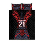 Custom New Zealand Quilt Bed Set Maori Kiwiana Pattern Tukutuku Motif