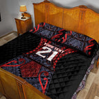 Custom New Zealand Quilt Bed Set Maori Kiwiana Pattern Tukutuku Motif