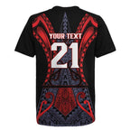 Custom New Zealand Rugby Jersey Maori Kiwiana Pattern Tukutuku Motif